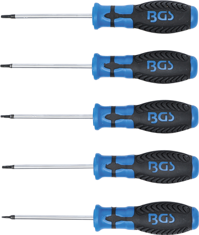 BGS 6826, Sada šroubováků T-profil (pro Torx) s otvorem T6 - T10 5dílná