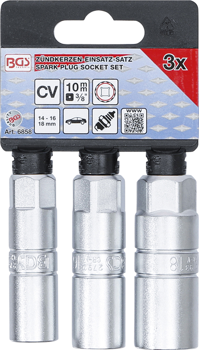 BGS 6858, Sada dvanáctihranných bitů na zapalovací svíčky 10 mm (3/8