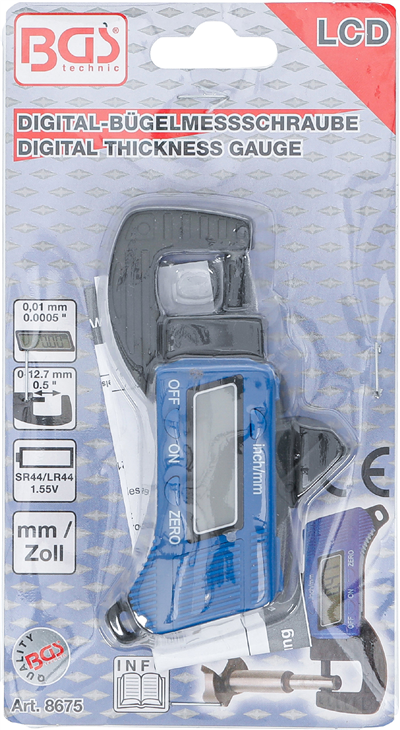 BGS 8675, Digitální mikrometr 0 - 13 mm