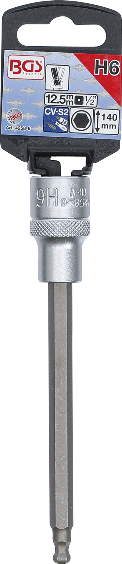 BGS 4258-6, Nástrčná hlavice délka 140 mm 12,5 mm (1/2