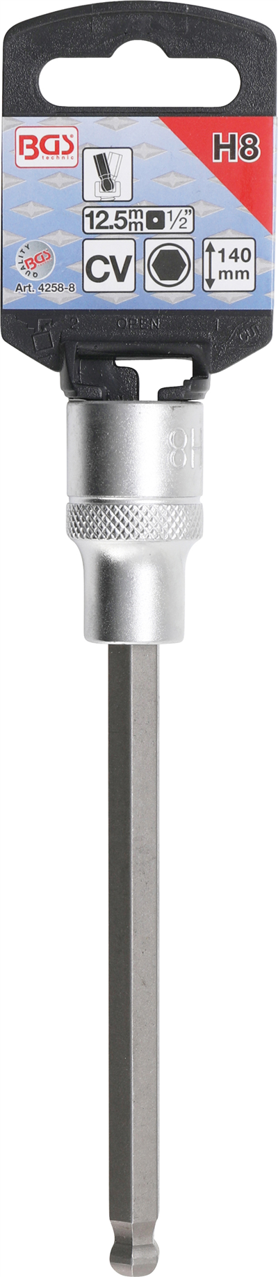 BGS 4258-8, Nástrčná hlavice délka 140 mm 12,5 mm (1/2