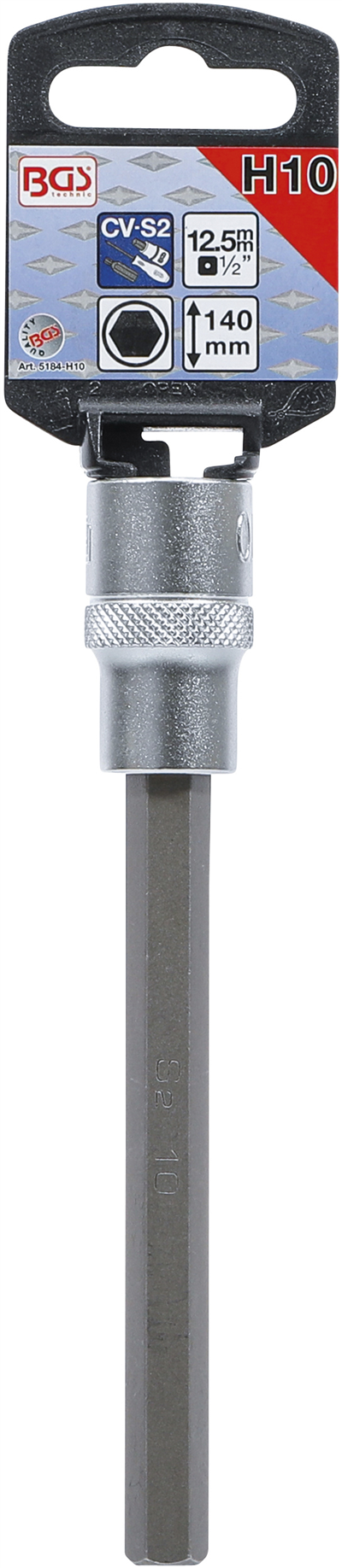 BGS 5184-H10, Nástrčná hlavice délka 140 mm 12,5 mm (1/2