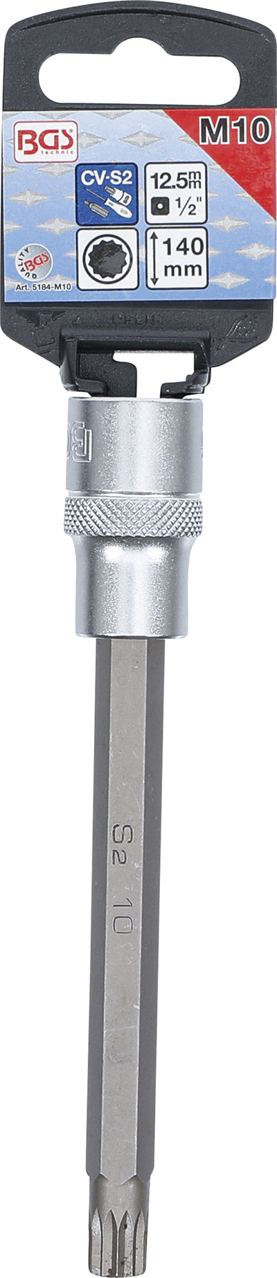 BGS 5184-M10, Nástrčná hlavice délka 140 mm 12,5 mm (1/2