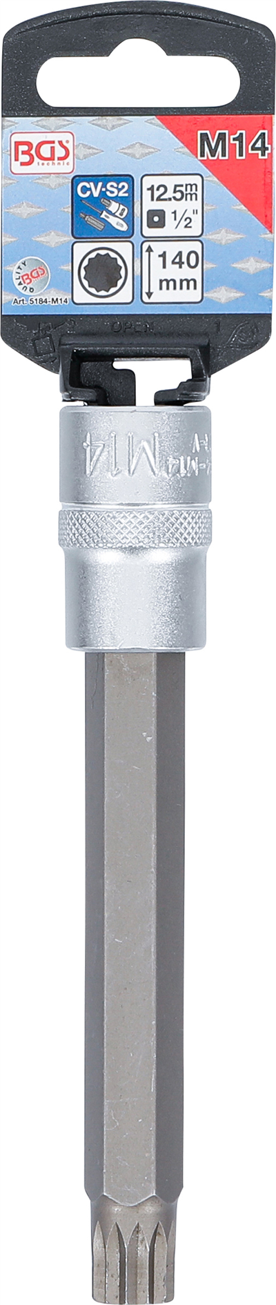 BGS 5184-M14, Nástrčná hlavice délka 140 mm 12,5 mm (1/2