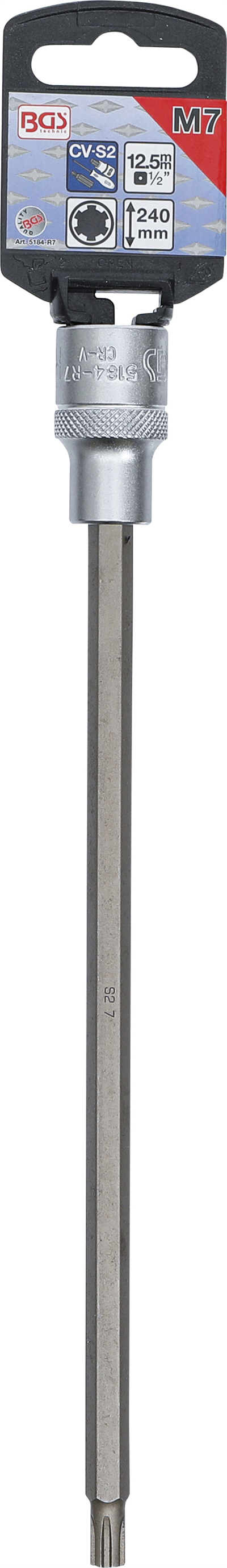BGS 5184-R7, Nástrčná hlavice délka 240 mm 12,5 mm (1/2