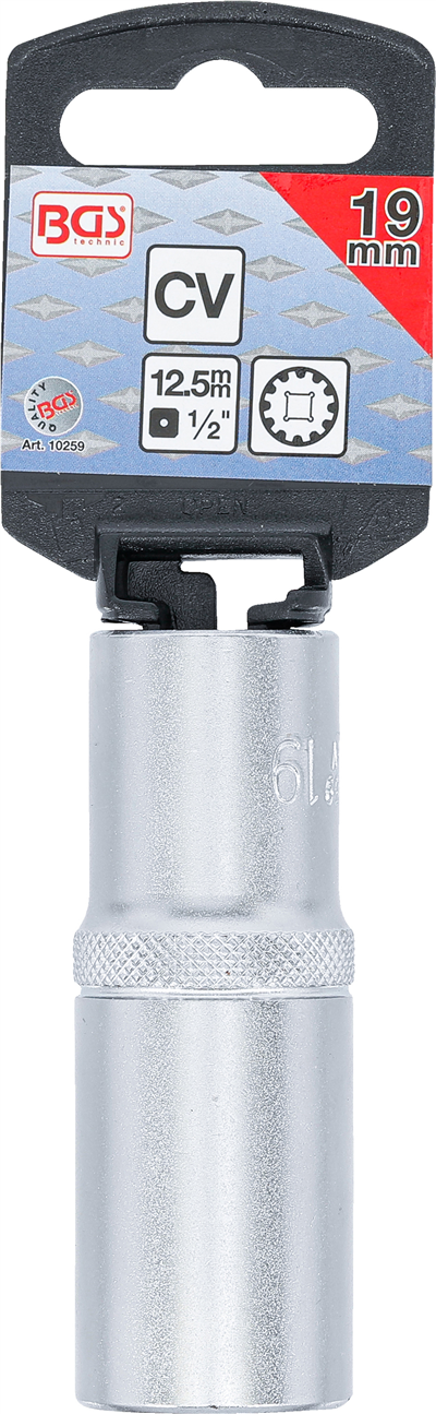 BGS 10259, Nástrčná hlavice Gear Lock, prodloužená 12,5 mm (1/2
