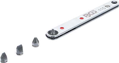 BGS 115, Speciální ráčnový bit, ultra tenký vnitřní šestihran 6,3 mm (1/4