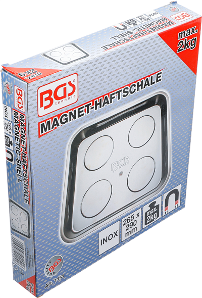 BGS 1151, Magnetická miska nerez 265 x 290 mm