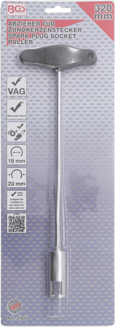 BGS 2460, Stahovací nářadí na konektory zapalovacích svíček pro VAG / Mercedes-Benz 320 mm