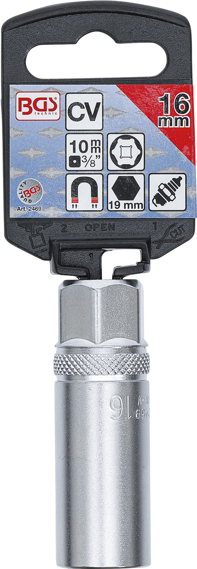 BGS 2469, Nástrčná hlavice na zapalovací svíčky s magnetem, šestihranná 10 mm (3/8