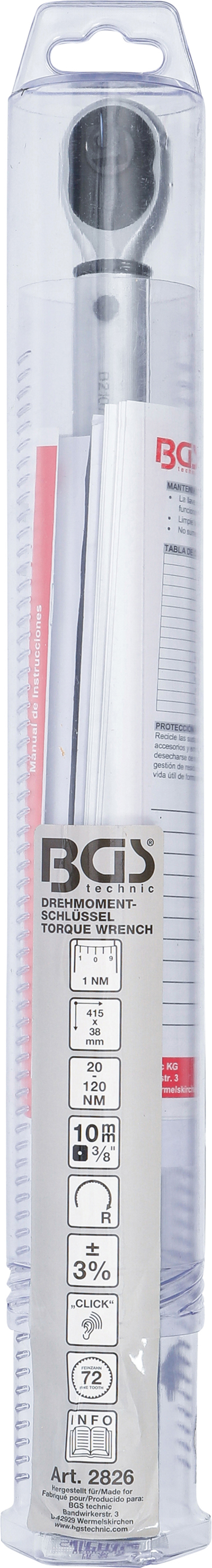 BGS 2826, Momentový klíč 10 mm (3/8