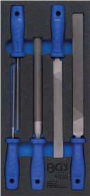 BGS technic 4030 BGS 4030, Vložka do dílenského vozíku 1/3: sada pilníků 5díl