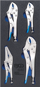 BGS technic 4040 BGS 4040, Vložka do dílenského vozíku 1/3: sada skřipcových kleští 4dílná