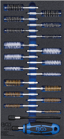 BGS technic 4043 BGS 4043, Vložka do dílenského vozíku 1/3: sada kartáčů 20dílná