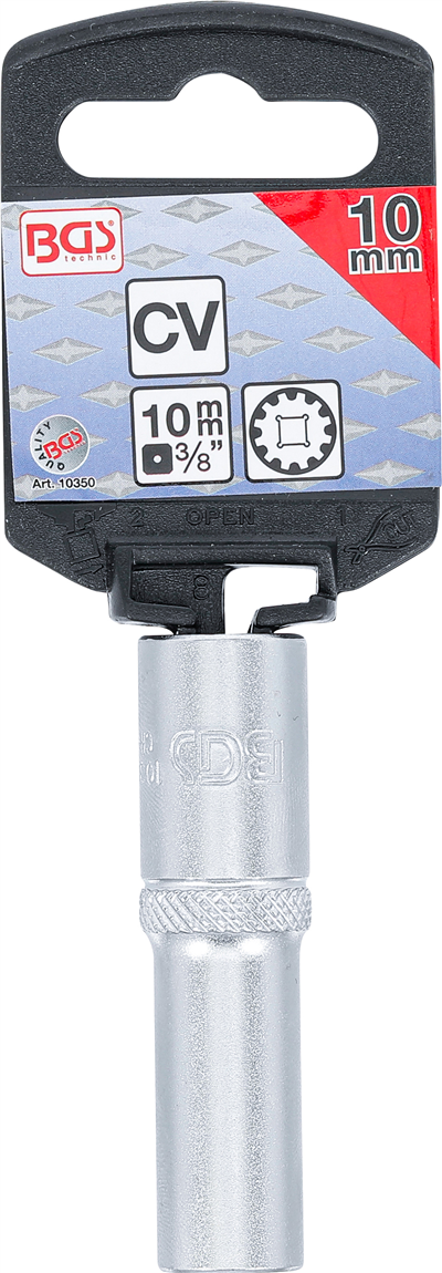 BGS 10350, Nástrčná hlavice Gear Lock, prodloužená 10 mm (3/8