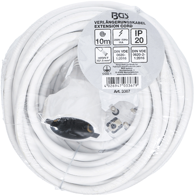 BGS 3367, Prodlužovací kabel 10 m 3 x 1,5 mm2 IP 20