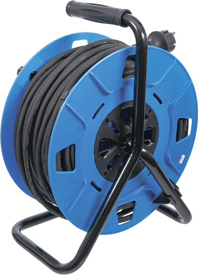 BGS 3378, Kabelový buben 50 m 3 x 1,5 mm2 4 zásuvky s uzavíracím víčkem IP 44 3500 W