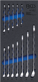 BGS technic 4082 BGS 4082, Vložka do dílenského vozíku 1/3: sada očkoplochých klíčů 6 - 22 mm 12dílná