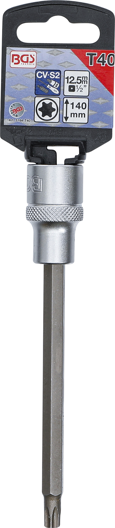 BGS 5184-T40, Nástrčná hlavice délka 140 mm 12,5 mm (1/2