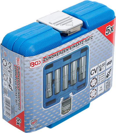 BGS 6641, Sada nástrčných hlavic na zapalovací svíčky, šestihranných 12,5 mm (1/2