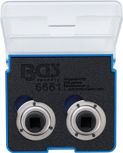 BGS 6661, Sada adaptérů pro stlačování brzdových pístů univerzální se 2 a 3 kolíky 2dílná