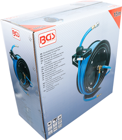 BGS 8584, Pneumatická hadice s navijákem automatická 15 m