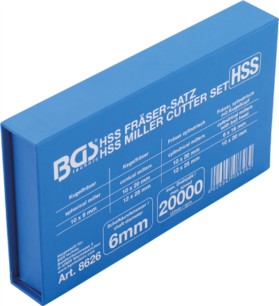 BGS 8626, Sada fréz HSS 7dílná