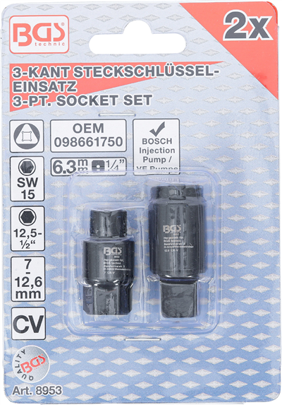 BGS 8953, Hlavice pro demontáž vstřikovacích čerpadel Bosch trojhran 7 / 12,6 mm