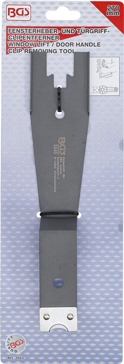 BGS 3543, Spouštěč okna a přípravek pro odstranění dveřní kliky 270 mm
