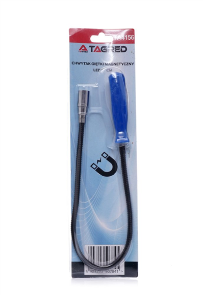 Elastický magnetický chyták s LED svítilnou na vytahování předmětů, 57 cm, TA4156