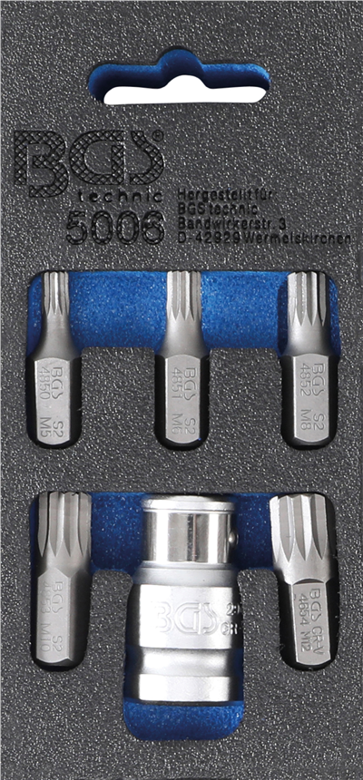 BGS 5006, Sada šroubovacích bitů pohon vnější šestihran 10 mm (3/8