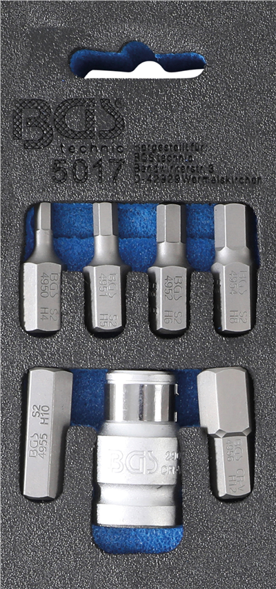 BGS 5017, Sada šroubovacích bitů pohon vnější šestihran 10 mm (3/8
