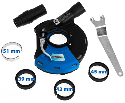 Kryt úhlové brusky s odsáváním a kartáčem 115 mm - 125 mm, TA1113
