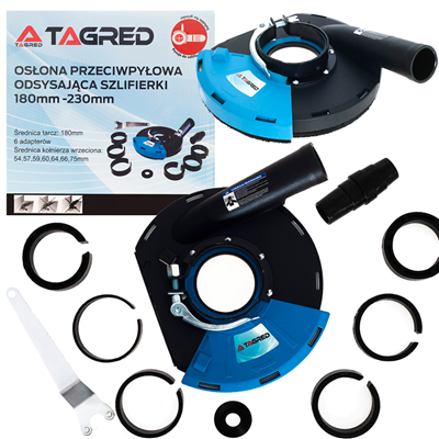 Kryt úhlové brusky s odsáváním a kartáčem 180 mm - 230 mm, TA1114