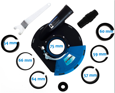 Kryt úhlové brusky s odsáváním a kartáčem 180 mm - 230 mm, TA1114