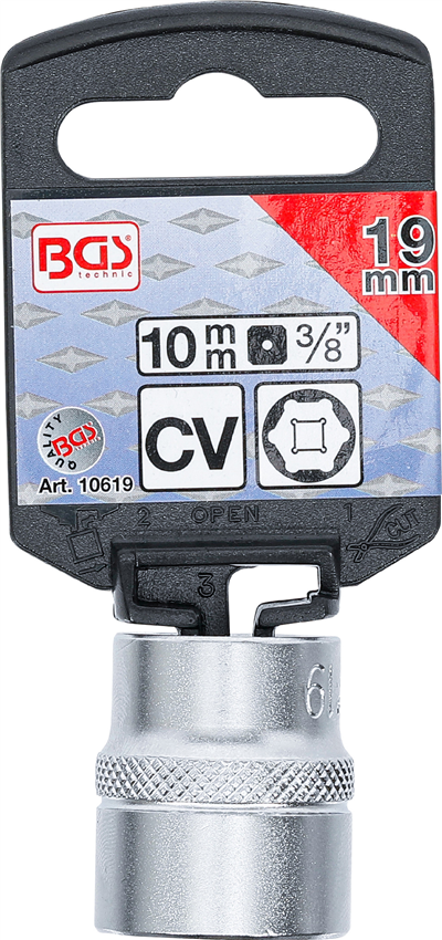 BGS 10619, Nástrčná hlavice šestihranná 10 mm (3/8