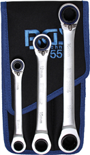 BGS technic 1556 BGS 1556, Sada ráčnových očkových klíčů přepínatelné