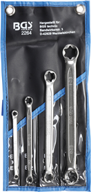 BGS technic 2264 BGS 2264, Sada oboustranných očkových klíčů s očkovými hlavami E-profil E6 x E8 - E20 x E24 4dílná