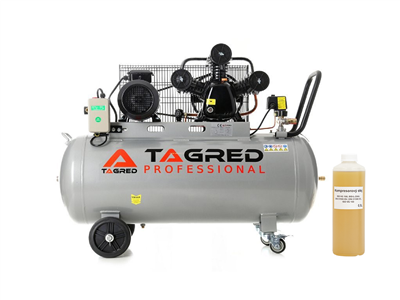 AKČNÍ SET SETTA307BM, Olejový kompresor 150l, 3 písty, 400V, s příslušenstvím