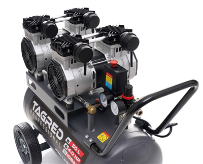 AKČNÍ SET SETTA3386M, Bezolejový kompresor s odlučovačem 50l, 230V, 4 písty, 4000W 10 BAR + příslušenství