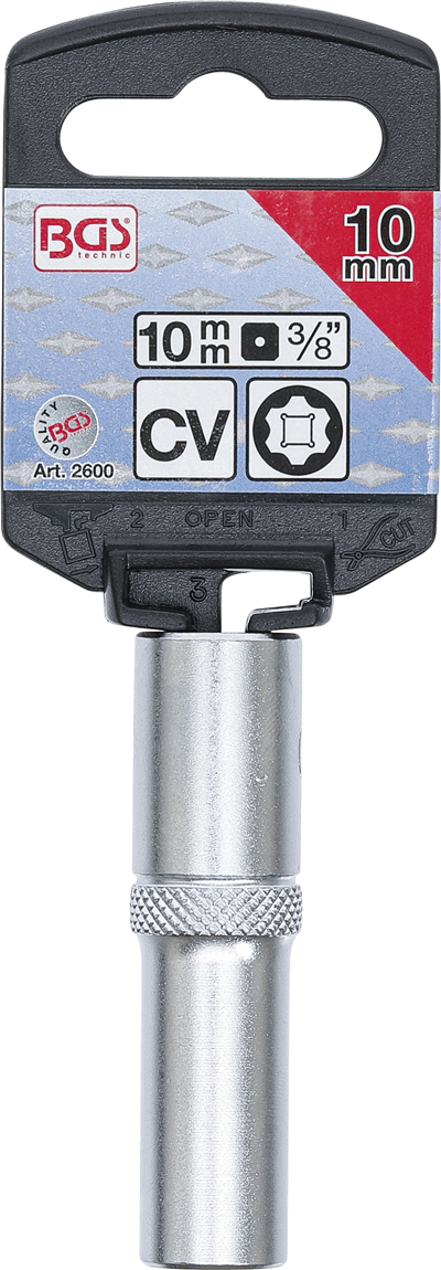 BGS 2600, Nástrčná hlavice Super Lock, prodloužená 10 mm (3/8