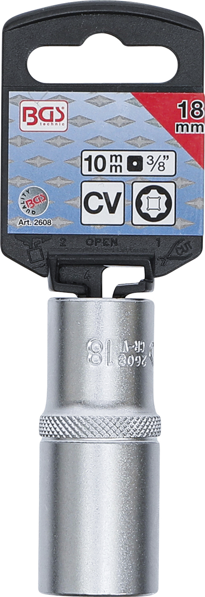 BGS 2608, Nástrčná hlavice Super Lock, prodloužená 10 mm (3/8