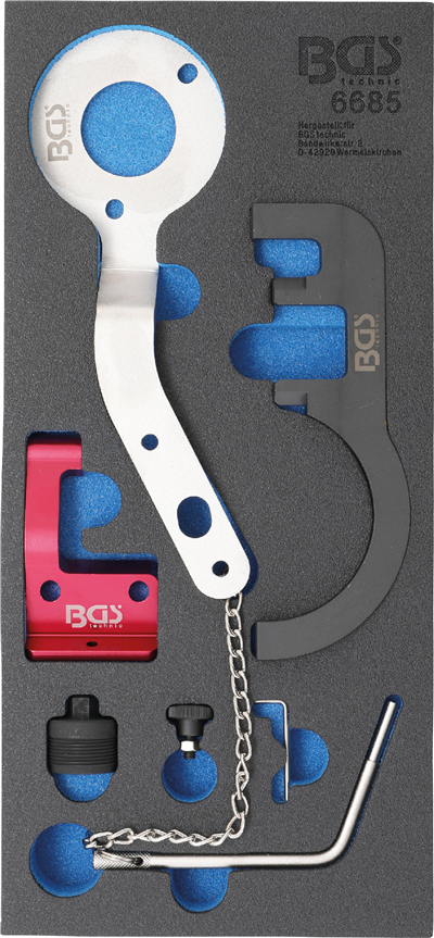 BGS 6685, Vložka do dílenského vozíku 1/3: souprava nářadí k nastavení motoru pro BMW / MINI 1.5 & 2.0 diesel