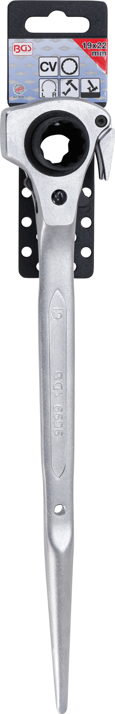 BGS 6696, Lešenářská ráčna 4 v 1 19 x 22 mm