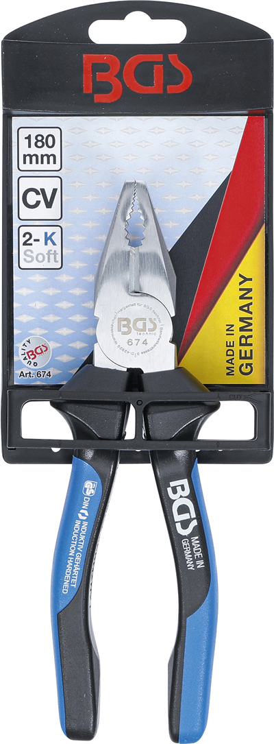 BGS 674, Kombinované kleště s fazetou a oddělovačem 180 mm