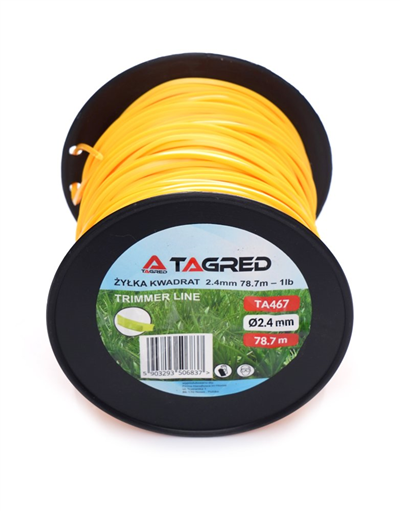 Tagred TA467, Žací struna čtvercová do křovinořezu, 2,4 mm x 78,7 m