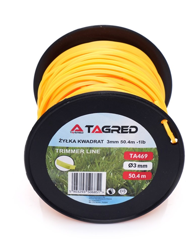 Tagred TA469, Žací struna čtvercová do křovinořezu, 3 mm x 50,4 m