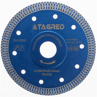 Tagred TA1023, Diamantový kotouč na řezání kamene, kameniny, dlaždic a keramiky 125x22,23mm
