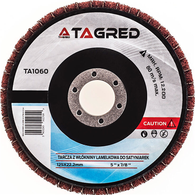 Tagred TA1060, Lamelový kotouč na čištění, broušení, leštění kovů 125 x 22,2 mm