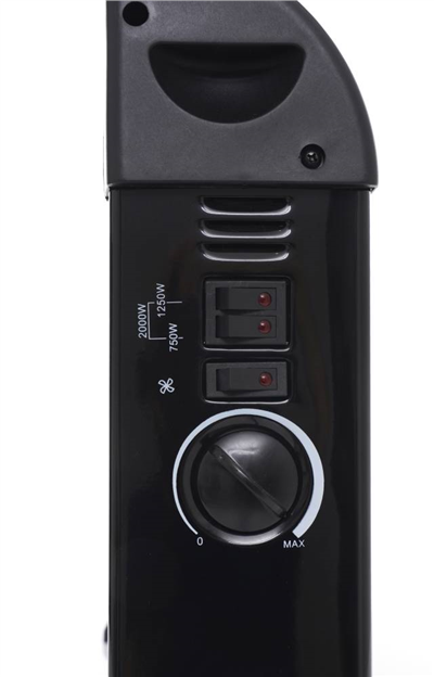 Tagred TA901B, Elektrický konvektor s termostatem 2000W, turbo vzduchu, černý